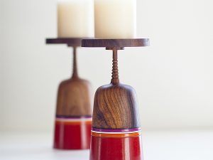 Roshan Candle stands [Rose Wood]