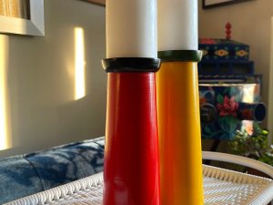 patola rosewood [set of 2] candle holder